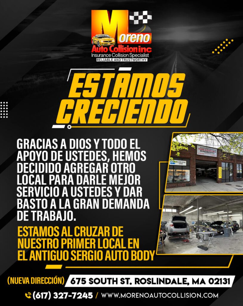 MORENO AUTO COLLISION INC 675 South street. Roslindale, Ma 02131 